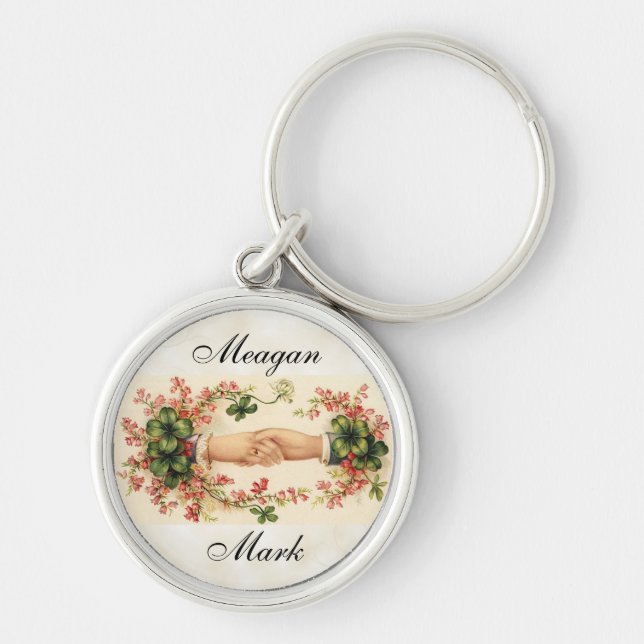 Romantic Irish Wedding Favors Keychain (Front)
