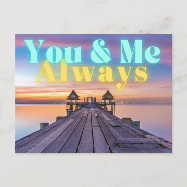 Romantic Island Dock Always Postcard (Front)