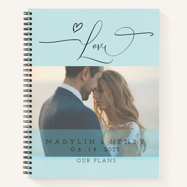 Romantic Island Paradise Love Personalized Wedding Notebook (Front)