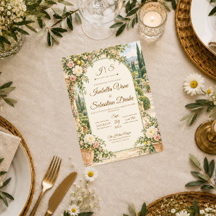 Romantic Italian Garden Wedding Invitation