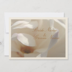 Romantic Ivory Magnolia Wedding Invitation