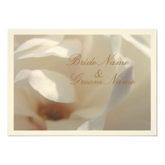 Romantic Ivory Magnolia Wedding Invitation