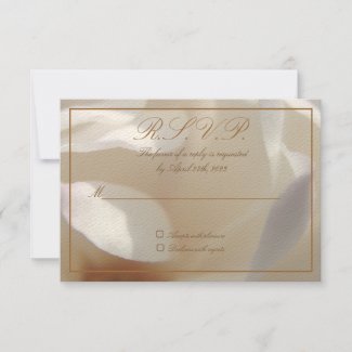 Romantic Ivory Magnolia Wedding RSVP