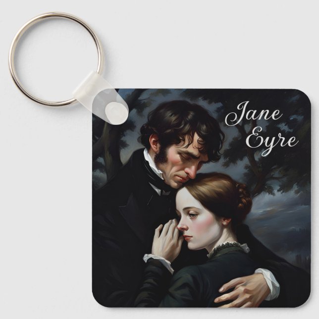Romantic Jane Eyre and Edward Rochester Keychain (Front)