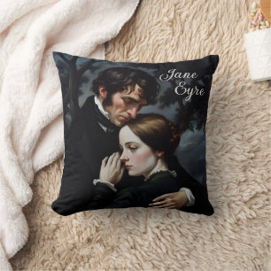 Romantic Jane Eyre and Edward Rochester Throw Pillow