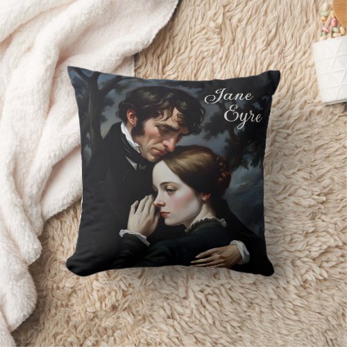 Romantic Jane Eyre and Edward Rochester Throw Pillow