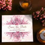 Romantic Japan Pink Cherry Blossom save the date<br><div class="desc">This Romantic Japan Pink Cherry Blossom save the date is perfect for your oriental, elegant pink wedding. The japanese sakura style of cherry blossom accompanied by the minimalist watercolor art will help bring your vision to life! This design of pretty pink cherries, touches of bohemian pink and shades of purple...</div>