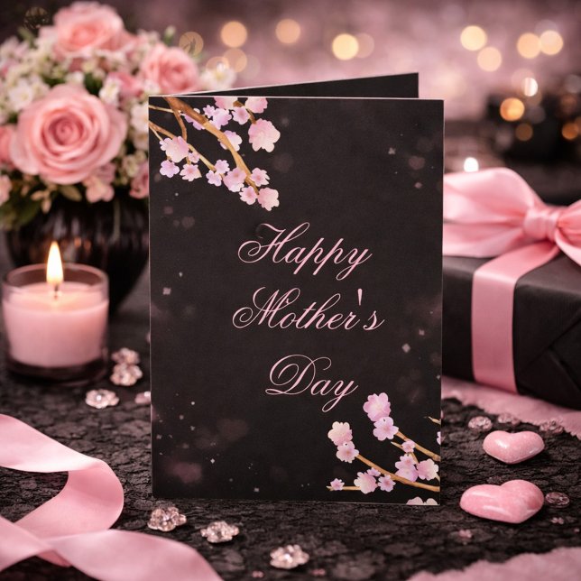 Romantic Japanese Cherry Blossoms Mother's Day Card (Creator Uploaded)