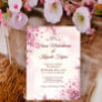 Romantic Japanese Pink Cherry Blossom Wedding Invitation