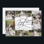 Romantic Joyful Christmas 7 Photo Family News Holiday Card<br><div class="desc">This romantic joyful Christmas 7 photo family news holiday card is the perfect simple holiday greeting. The modern classic design features fancy swirls and whimsical flourishes with gorgeous elegant hand lettered typography. Personalize the card with 7 photos, your family name, first names, and year. Include a year in review or...</div>