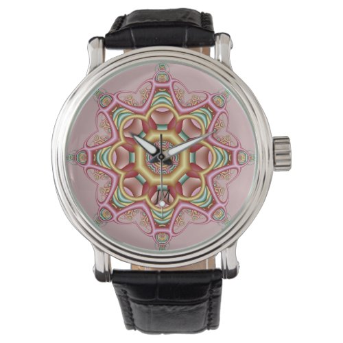 Romantic kaleidoscope with monogram watch