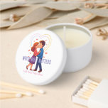 Romantic Kiss Cartoon Candle Cute Couple Gift Mini Candle Favors<br><div class="desc">Light up the romance with this adorable Romantic Kiss Cartoon Candle, featuring a sweet couple in love, surrounded by hearts and a glowing double-heart outline. The vibrant design includes the heartfelt phrase "Write What Matters" and a customizable line that invites you to Tell Your Tale Here. Perfect for anniversaries, Valentine's...</div>