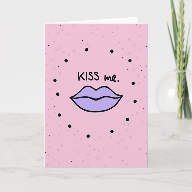Romantic Kiss Love Card (Front)