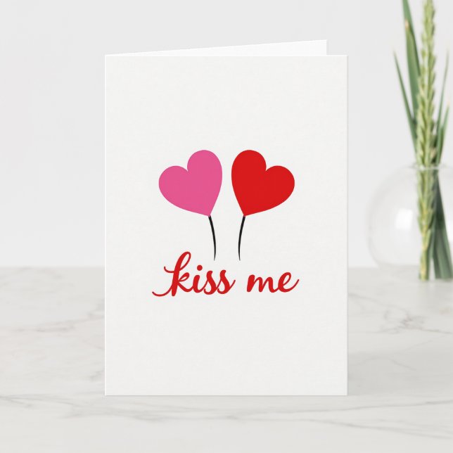 Romantic Kiss Me Card (Front)