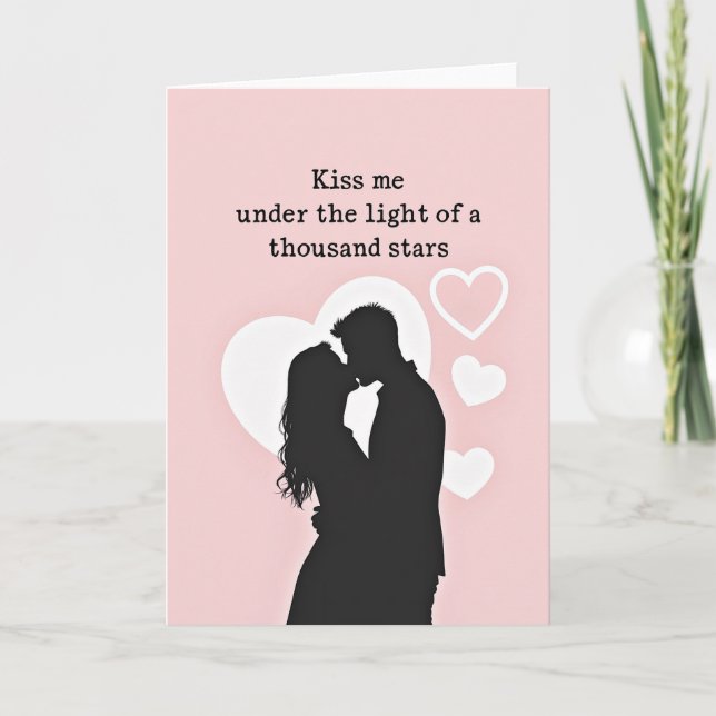 Romantic Kiss Under The Stars Card (Front)