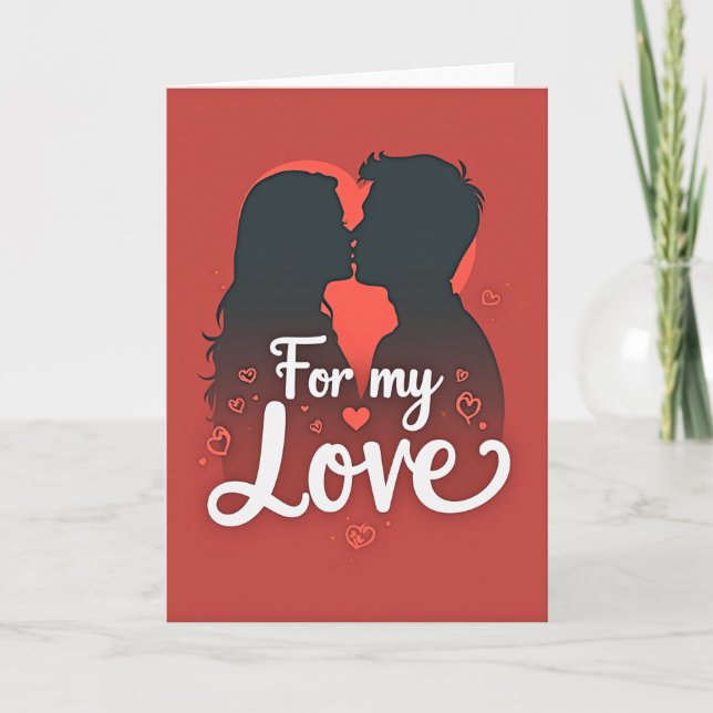 Romantic Kissing Love Card (Front)