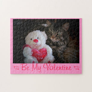 Romantic Kitty Valenpuzzle Jigsaw Puzzle