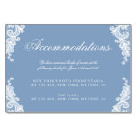 Romantic Lace Blue Wedding Accommodation Cards
