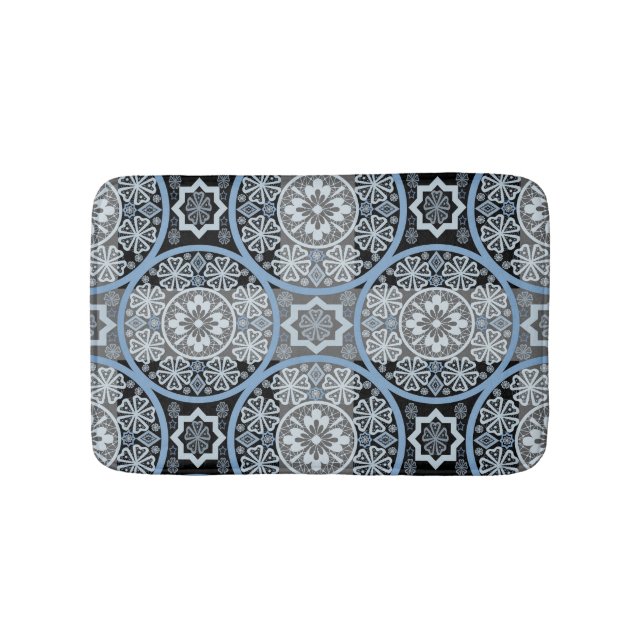 Romantic Lace: Bright Abstract Print. Bath Mat (Front)