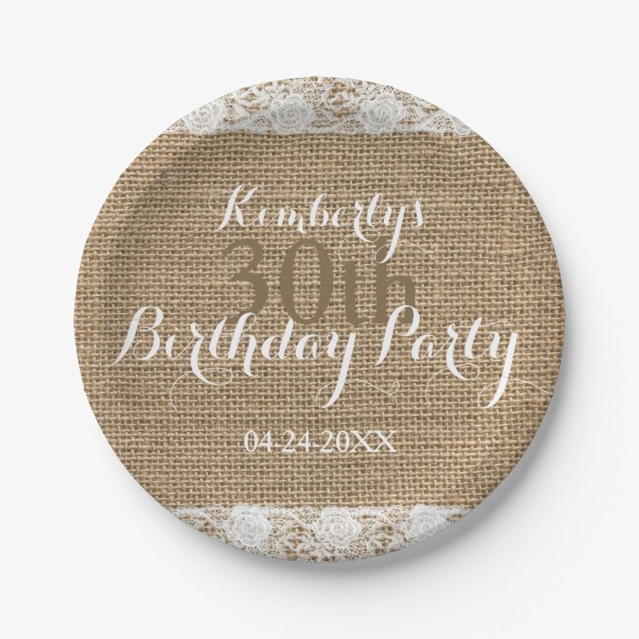 burlap paper plates and napkins