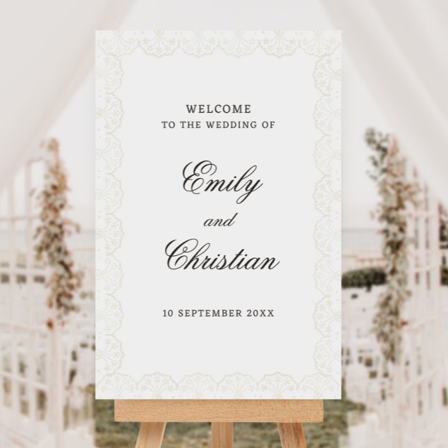 Romantic Lace Frame Wedding Foam Board (Creator Uploaded)