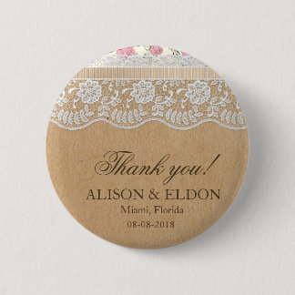 Romantic Lacey Dreams With Flowers Button