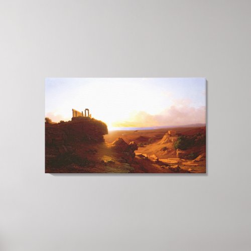 Romantic Landscape 1860 Canvas Print