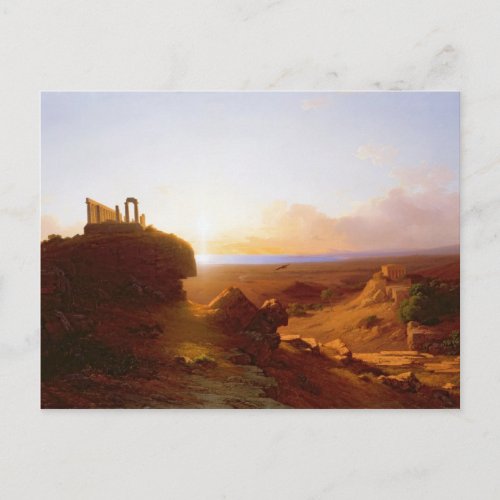 Romantic Landscape 1860 Postcard