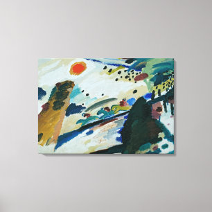 Romantic Landscape by Wassily Kandinsky Canvas Print