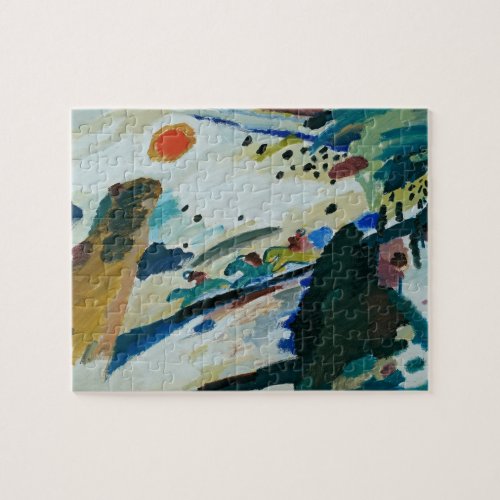 Romantic Landscape by Wassily Kandinsky Jigsaw Puzzle