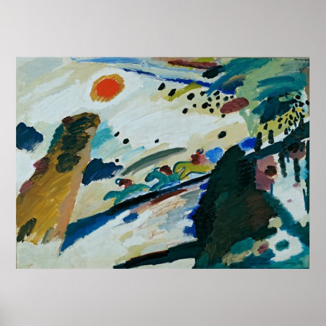 Romantic Landscape by Wassily Kandinsky Poster (Front)