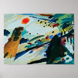 Romantic Landscape by Wassily Kandinsky Poster