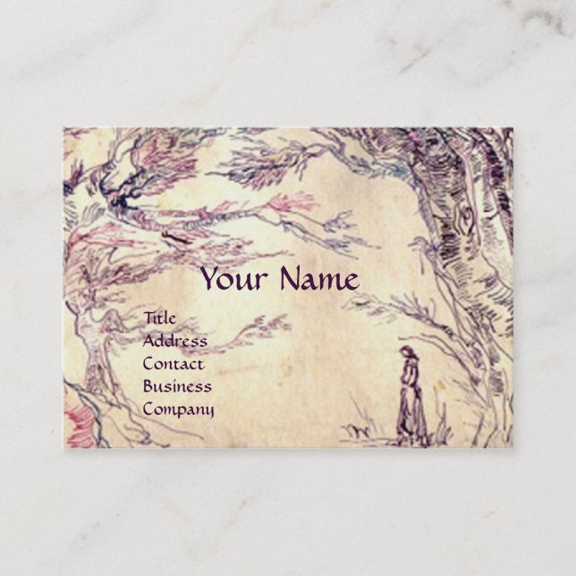 ROMANTIC LANDSCAPE, eggshell Business Card (Front)