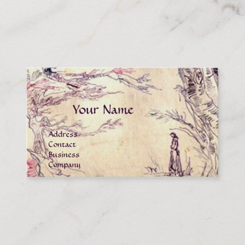 ROMANTIC LANDSCAPEwhite pearl paper Business Card