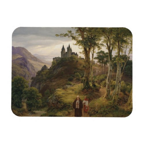 Romantic Landscape with Monastery Complex Magnet