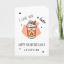 Romantic Latte Coffee Wife Girlfriend Valentine's  Card