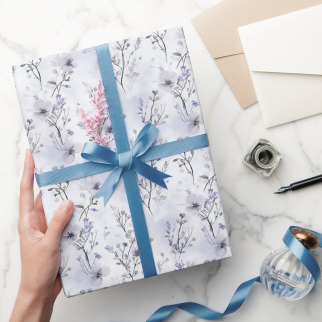 Romantic Lavender Flowers Wrapping Paper (Gifting)