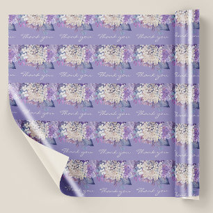 Romantic Lavender Watercolor Floral Spring Wedding Wrapping Paper