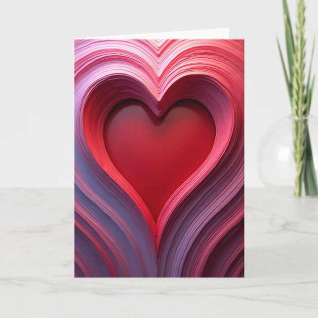 Romantic Layered Heart Card (Front)