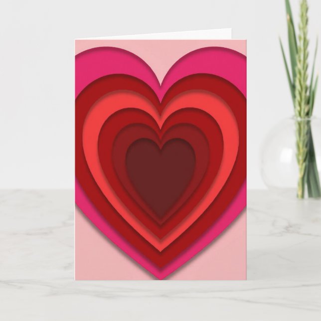 Romantic Layered Love Card (Front)