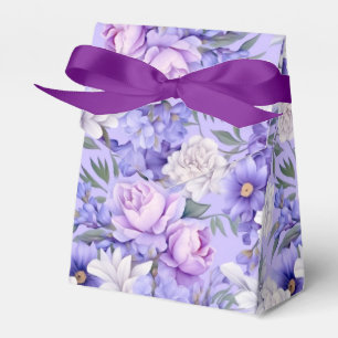 Romantic light purple flowers favor boxes