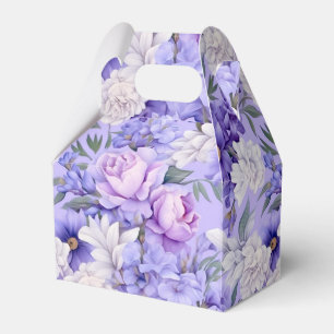 Romantic light purple flowers favor boxes