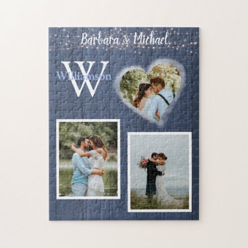 Romantic Lights Photos Personalized    Jigsaw Puzzle