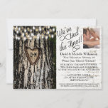 Romantic Lights &amp; Tree Post Wedding Photo Invite at Zazzle