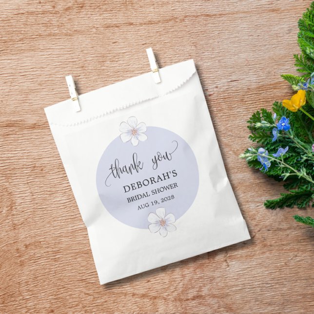 Romantic Lilac Floral Bridal Shower  Favor Bag (Creator Uploaded)