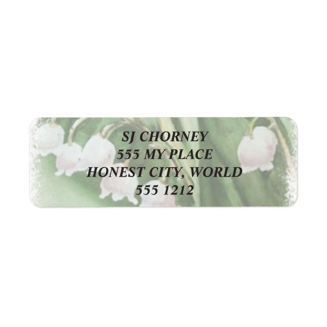 ROMANTIC LILY OF THE VALLEY LABEL (Front)