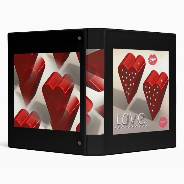 Romantic Love 3 Ring Binder (Background)