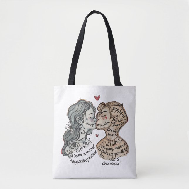 Romantic Love Art Women’s Bag Stylish Gift for Her (Front)