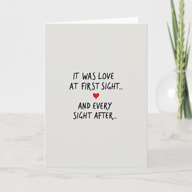 Romantic Love At First Sight Card (Front)