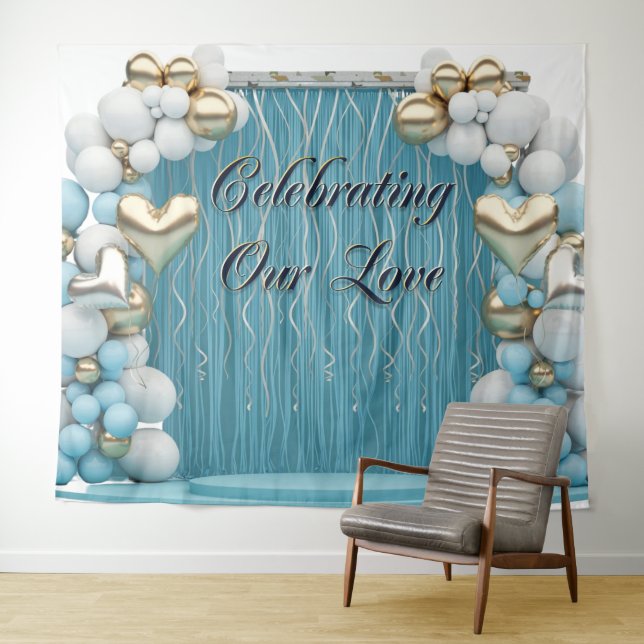 Romantic Love Banner Backdrop Wall Art  (In Situ (Horizontal))